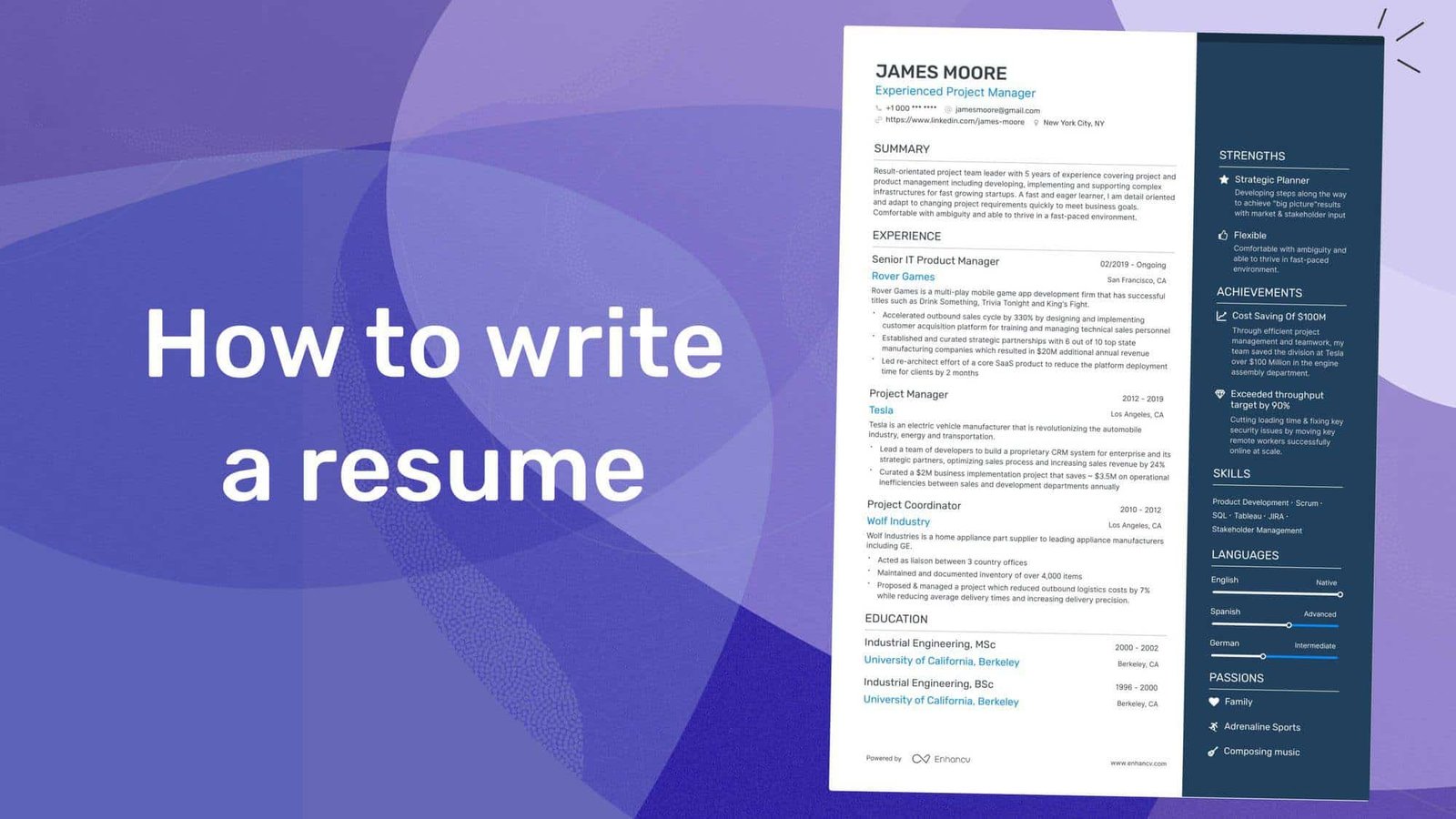 how to write a cv